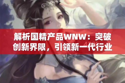 解析國精產(chǎn)品WNW：突破創(chuàng)新界限，引領(lǐng)新一代行業(yè)潮流
