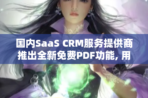 國(guó)內(nèi)SaaS CRM服務(wù)提供商推出全新免費(fèi)PDF功能, 用戶可免費(fèi)轉(zhuǎn)換文件格式