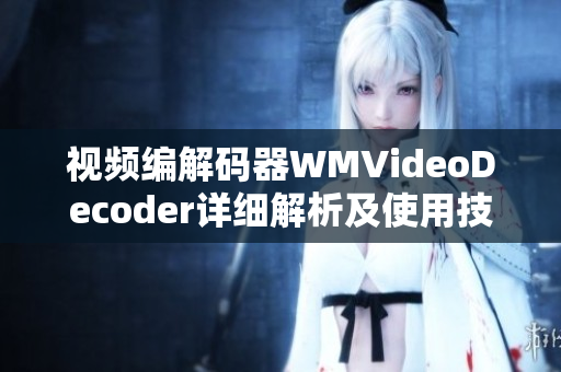 視頻編解碼器WMVideoDecoder詳細(xì)解析及使用技巧。